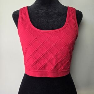 Lucky Brand Bra 2X Women's Red Halter Top Casual Lounge Wear Athleisure